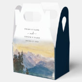 水彩青い山々パイン結婚ズ フェイバーボックス (オープン)