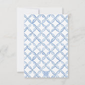 水彩青い弓レモンパーソナライズされた サンキューカード (裏面)