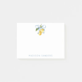 水彩青い弓レモンパーソナライズされた ポストイット