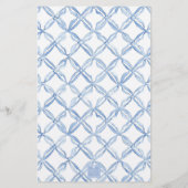 水彩青い弓レモンパーソナライズされた 便箋 (裏面)