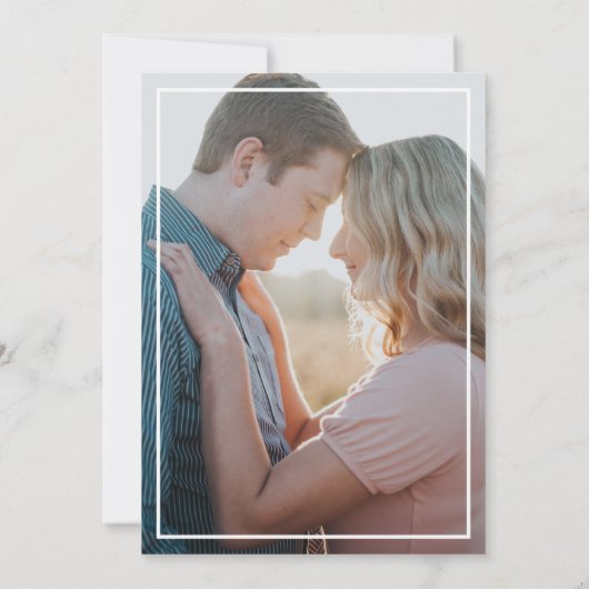 水彩青い星空の天空シナ結婚ーズ セーブザデート (裏面)