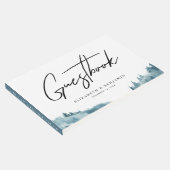 水彩青い森の冬の結婚式 ゲストブック (コーナー)