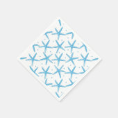 水彩青い海の星模様 スタンダードカクテルナプキン (角)