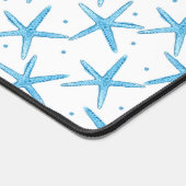 水彩青い海の星模様 デスクマット (コーナー)