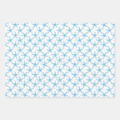 水彩青い海の星模様 ラッピングペーパーシート (正面2)