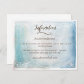 水彩青い海または空の情報カード エンクロージャーカード (正面/裏面)