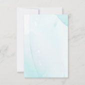 水彩青い花のカードを自作、作成 サンキューカード (裏面)