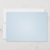 水彩青い花の日付を保存 セーブザデート (裏面)