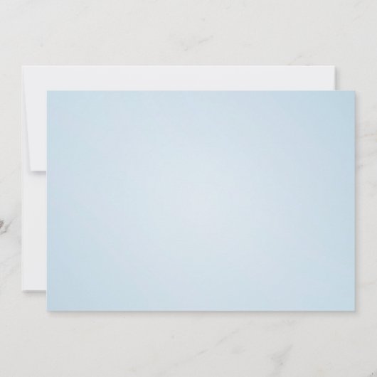 水彩青い花の日付を保存 セーブザデート (裏面)