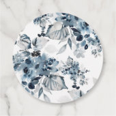 水彩青い花ハッピーハヌカー書道 フェイバータグ (裏面)