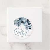 水彩青い花ハッピーハヌカー書道 フェイバータグ (インサイチュ)