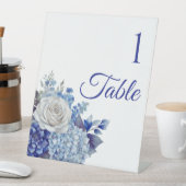 水彩青い花花束結婚の –  台座サイン (インサイチュ)