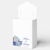 水彩青い花花花花束結婚お願い フェイバーボックス (オープン)