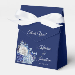 水彩青い花花花花束結婚お願い フェイバーボックス