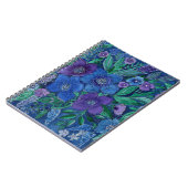 水彩青い花 ノートブック (左側)