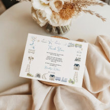 水彩青い象 | 男の子のベビーシャワー