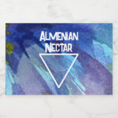 水彩青い電話 リキュールボトルラベル (シングルラベル)