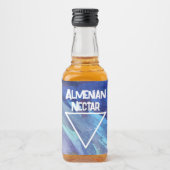 水彩青い電話 リキュールボトルラベル (正面)