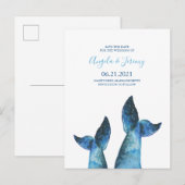 水彩青い鯨の物語　Save the Date 案内ポストカード (正面/裏面)