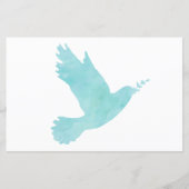 水彩青い鳩 (正面)