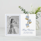 水彩青いChinoiserieのボーベルの写真 シーズンカード (スタンド正面)