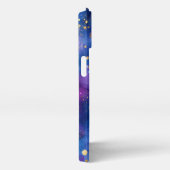 水彩青かわいらしエレガント色 iPhoneケース (右側面)