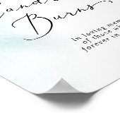 水彩青このキャンドルバーンズ記念サイン ポスター (角)