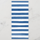 水彩青とネイビー結婚の花 メニュー (裏面)