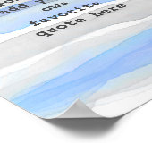 水彩青と灰色のテキストを追加ストライプする ポスター (角)