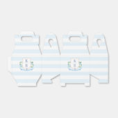 水彩青と白の沿岸結婚部 フェイバーボックス (折り畳みなし)