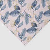 水彩青と金ゴールド葉独身の 薄葉紙 (詳細)