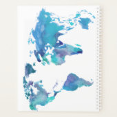 水彩青の世界地図 プランナー手帳 (裏面)