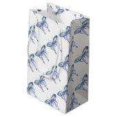 水彩青アクアパープルバタフライ スモールペーパーバッグ (裏面アングル)