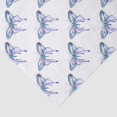 水彩青アクアパープルバタフライ 薄葉紙 (詳細)