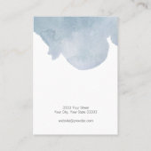 水彩青イヤリング表示カード 名刺 (裏面)