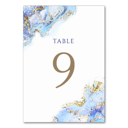 水彩青インクテーブル番号9 テーブルナンバー (正面)