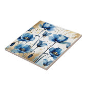 水彩青エレガントケシ タイル (側面)