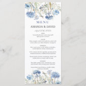 水彩青エレガントフローラ結婚 メニュー (正面)