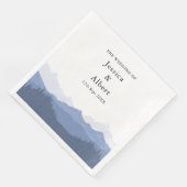 水彩青エレガント山ウェディングパーティー (コーナー)