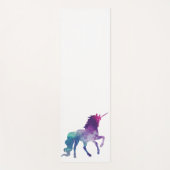 水彩青エレガント紫ユニコーンモダン ヨガマット (正面)