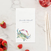 水彩青カニビーチ結婚式 パーソナライズされた (インサイチュ)