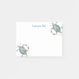 水彩青カニ ポストイット