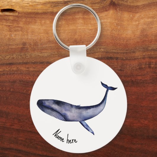 水彩青クジラ キーホルダー (裏面)