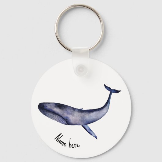 水彩青クジラ キーホルダー (裏面)
