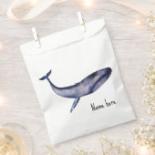 水彩青クジラ フェイバーバッグ (クリップ留めされた状態)