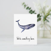 水彩青クジラ ポストカード (スタンド正面)