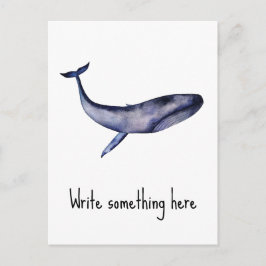水彩青クジラ ポストカード