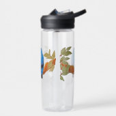 水彩青クスコオシュリ芸術的ケ鳥 ウォーターボトル (左面)