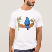 水彩青クッコオシュリクバード Tシャツ (正面)