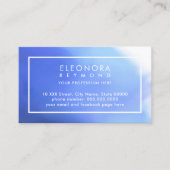 水彩青グラデーション 名刺 (正面)